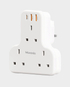 Moxedo 6 in 1 UK Plug Power Extension Adapter with 2 USB A Ports and 20W USB Type C