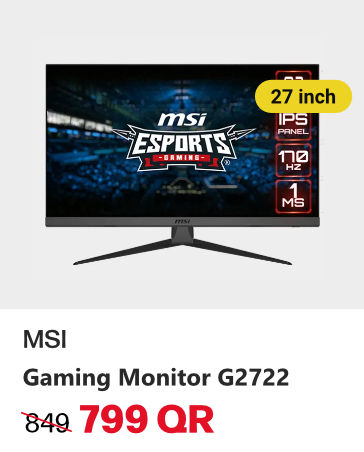 MSI Gaming Monitor G2722 27inch IPS FHD 170Hz 1ms