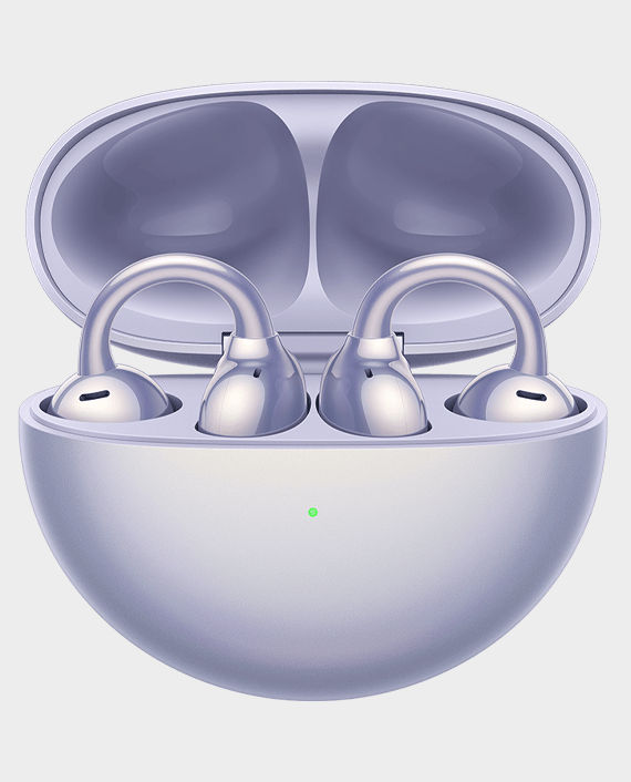 Huawei FreeClip Earbuds | Long Lasting Battery | AI Crystal Clear Sound | IP54 Resistance to Dust & Water - Purple