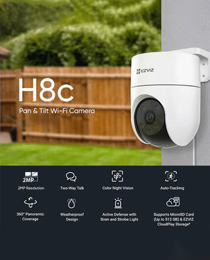 Ezviz 2MP Pan & Tilt Wi-Fi Camera H8C