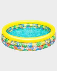 Bestway Floral Paradise Water Play Pool 508 Liter Tropical Design with Durable PVC and 3 Ring Air Chambers (66 x 15 Inch) BES115TOY01717
