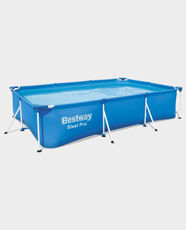 Bestway Steel Pro Rectangular Deluxe Water Pool Set 3300 Liter with Corrosion Resistant Metal Frames, Heavy-Duty PVC and polyester 3-Ply Side Walls BES115TOY00110