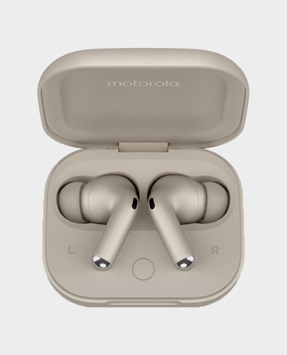 Buy Motorola Moto Buds True Wireless Earbuds Sound By Bose Beach Sand in Qatar AlaneesQatar.Qa