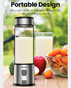 Moxedo Rechargeable Portable Juicer Blender 450 Ml - Black