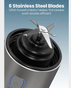 Moxedo Rechargeable Portable Juicer Blender 450 Ml - Black