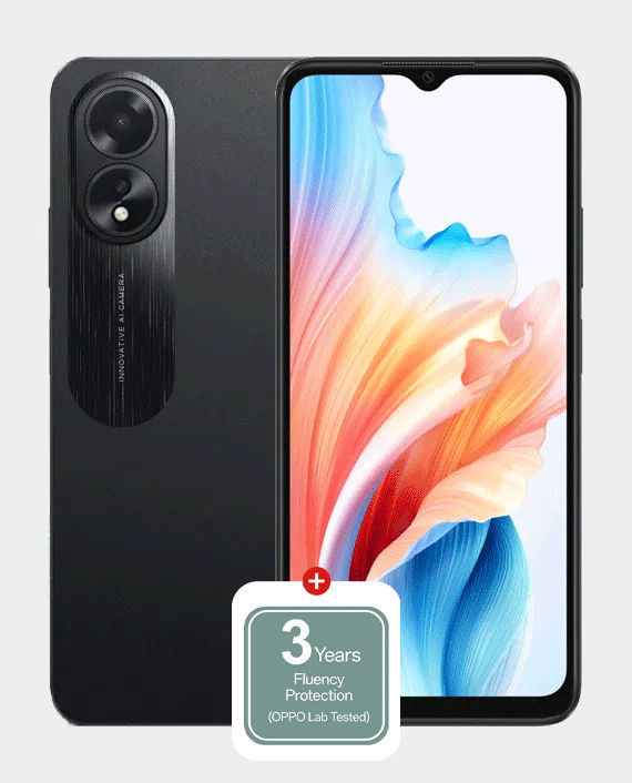 Oppo A18 4GB 128GB (3 years Fluency Protection) - Glowing Black