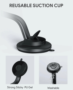 Aukey Navigator Dashboard Car Mount Holder  Adjustable  Magnetic Attachment  360 degrees  HD C49 BK (Black)