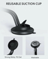 Aukey Navigator Dashboard Car Mount Holder  Adjustable  Magnetic Attachment  360 degrees  HD C49 BK (Black)