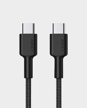 Aukey USB C TO USB C  USB2 0  Braided Nylon Cable 0 9m CB CD45 BK (Black)