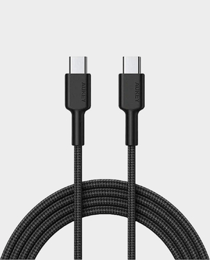 Aukey USB C TO USB C  USB2 0  Braided Nylon Cable 0 9m CB CD45 BK (Black)