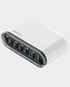 Momax 1 Charger Flow Plus Desktop Charger PD Fast Charging  120W  6 Ports   GaN Tech  Four USB C and Dual USB A (White)