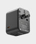 Momax 1 World Travel Charger  PD Fast Charging  35W  3 USB C ports and 2 USB A ports  (Black)