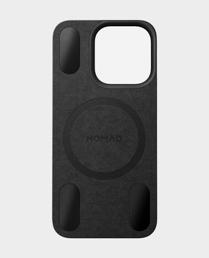 Nomad Magnetic Leather Back Case For Apple iPhone 15 Pro  MagSafe and wireless charging compatible  Horween leather  NM0160985 (Black)