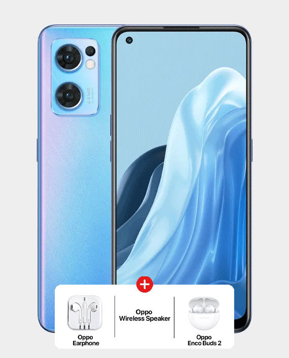 Oppo Reno 7 5G 8GB 256GB (Oppo Enco Buds2 + Oppo Wireless Speaker + Oppo Earphones - MH133) – Startrails Blue