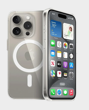 Anker Magnetic Clear Case for iPhone 15 Pro  Mag Safe and Wireless Charging Compatible  A90 A7 H01  Clear