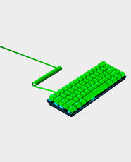 Razer PBT Keycap With Coiled Cable Upgrade Set (Razer Green) in Qatar