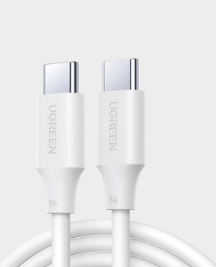 Ugreen USB-C 2.0 TO USB-C 2.0 2m Cable (100W QC,PD Fast Charging - White) in Qatar
