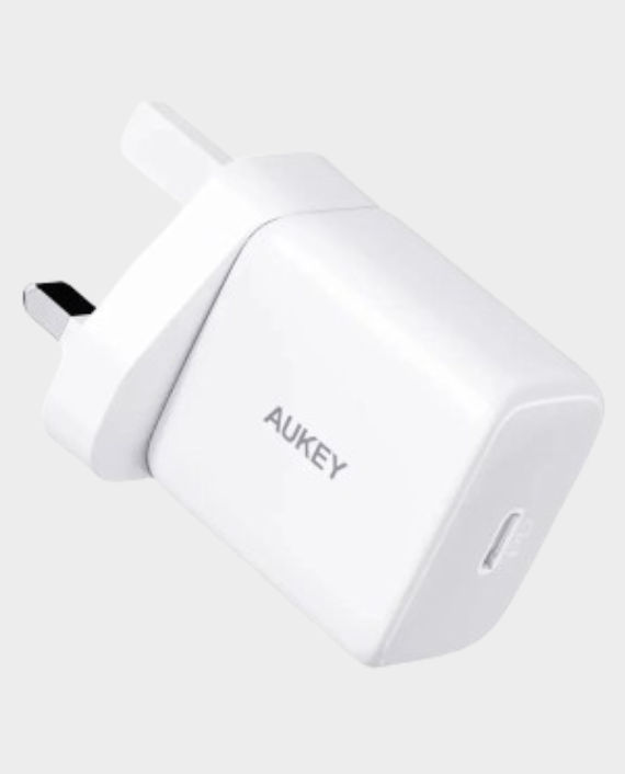 Aukey portable Wall Charger / 30W Charging / PD / USB-C / PA-R1P-WT - White