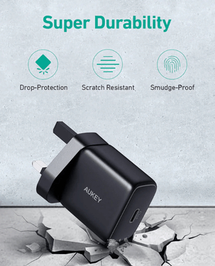 Aukey portable 30W PD Wall Charger (PA-R1P-BK) - Black