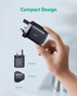 Aukey portable 30W PD Wall Charger (PA-R1P-BK) - Black