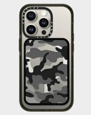 Casetify Snappy Cardholder Stand Magsafe Compatible  - Camo Over Black