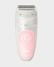 Braun Silk-epil 5 Wet and Dry Epilator + Bikini Styler / 28 Tweezers System / 4 Extras / EPIL SES5-820 (Pink) in Qatar