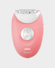 Braun Silk-epil 3 Starter 3-in-1 Hair Removal Set / For Legs and Body With Epilator / Shaver & Trimmer For Sensitive Areas / SE 3-440 (Pink) in Qatar