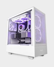 NZXT H5 Flow Compact Mid Tower PC Case ATX Tower / Tempered Glass Side Panel / 2 x 120mm F120Q Fans / Optimized for Airflow / CC-H51FW-01 (White) in Qatar