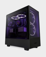 NZXT H5 Flow Compact Mid Tower PC Case ATX Tower / Tempered Glass Side Panel / 2 x 120mm F120Q Fans / Optimized for Airflow / CC-H51FB-01 (Black) in Qatar