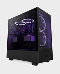 NZXT H5 Flow Compact Mid Tower PC Case ATX Tower / Tempered Glass Side Panel / 2 x 120mm F120Q Fans / Optimized for Airflow / CC-H51FB-01 (Black) in Qatar