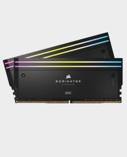 Corsair Dominator Titanium 32GB (2x16GB) DDR5 RAM, 7200MT/s, CL34, RGB, Intel XMP (Black) in Qatar