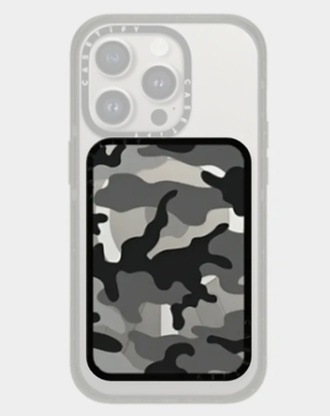 Casetify Snappy Cardholder Stand Magsafe Compatible (Camo Over Black) in Qatar