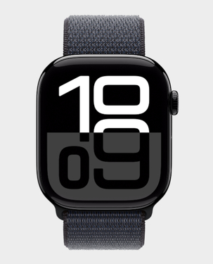 Apple Watch Series 10 GPS 46mm Jet Black Aluminum Case with Ink Sport Loop - (MWWR3QA/A) in Qatar