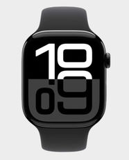 Apple Watch Series 10 GPS + Cellular 42 mm Jet Black Aluminum Case with Black Sport Band M/L (MWX73) in Qatar