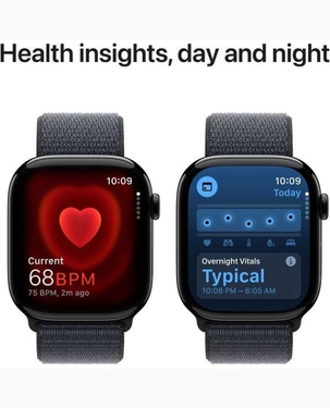 Apple Watch Series 10 GPS 46mm Jet Black Aluminum Case with Ink Sport Loop - MWWR3QA/A