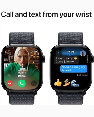 Apple Watch Series 10 GPS 46mm Jet Black Aluminum Case with Ink Sport Loop - MWWR3QA/A