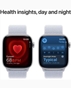 Apple Watch Series 10 GPS 46mm Silver Aluminum Case with Blue Cloud Sport Loop  - MWWN3QA/A