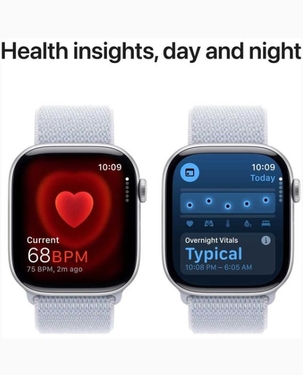 Apple Watch Series 10 GPS 42mm Silver Aluminum Case with Blue Cloud Sport Loop - MWWD3QA/A