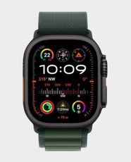 Apple Watch Ultra 2 GPS + Cellular 49mm Black Titanium Case with Dark Green Alpine Loop / Small - MX4Q3