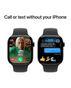 Apple Watch Series 10 GPS + Cellular 42mm Jet Black Aluminum Case with Black Sport Band M/L - MWX73