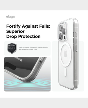 Elago Clear Case For IPhone 16 Pro Max / Magsafe / PC + TPU Hybrid Technology / Soft Feeling