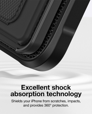 Amazingthing Glamour Magsafe Drop Proof Case with Wallet Stand for Apple iPhone 16 Plus (IP166.7GMSBK) - Black