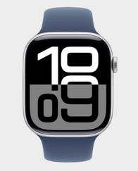 Apple Watch Series 10 GPS + Cellular 42 mm Silver Aluminum Case with Denim Sport Band S/M (MWX33) in Qatar