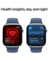 Apple Watch Series 10 GPS + Cellular 42mm Silver Aluminum Case with Denim Sport Band S/M - MWX33