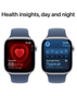 Apple Watch Series 10 GPS + Cellular 42mm Silver Aluminum Case with Denim Sport Band S/M - MWX33