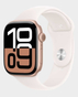 Apple Watch Series 10 GPS 46mm Rose Gold Aluminum Case with Light Blush Sport Band S/M - MWWT3