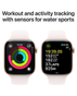 Apple Watch Series 10 GPS 46mm Rose Gold Aluminum Case with Light Blush Sport Band S/M - MWWT3