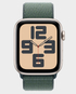 Apple Watch SE (2024) GPS 44 mm Starlight Aluminium Case With Lake Green Sport Loop (MXEW3) in Qatar