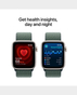 Apple Watch Se [2024] GPS 44 mm Starlight Aluminium Case With Lake Green Sport Loop - MXEW3
