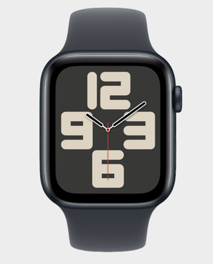 Apple Watch SE (2024) GPS + Cellular 44mm Midnight Aluminium Case With Midnight Sport Band M/L (MXGM3) in Qatar